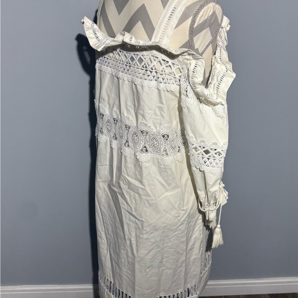 Elegant White Lace Dress - Picture 5 of 13